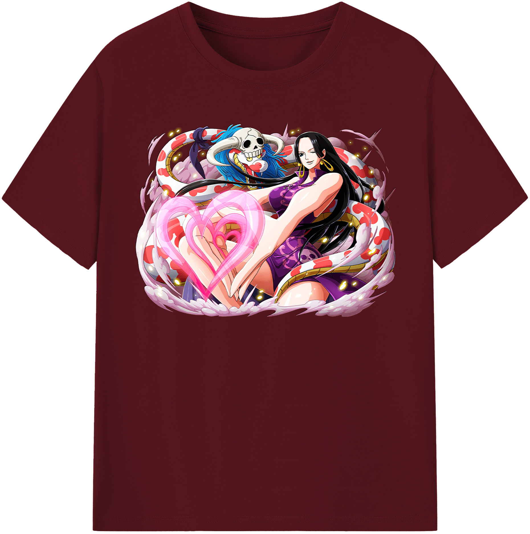 ワンピース ボア・ハンコック ONE PIECE Boa·Hancock 綿100％半袖Tシャツ（フロントプリント）